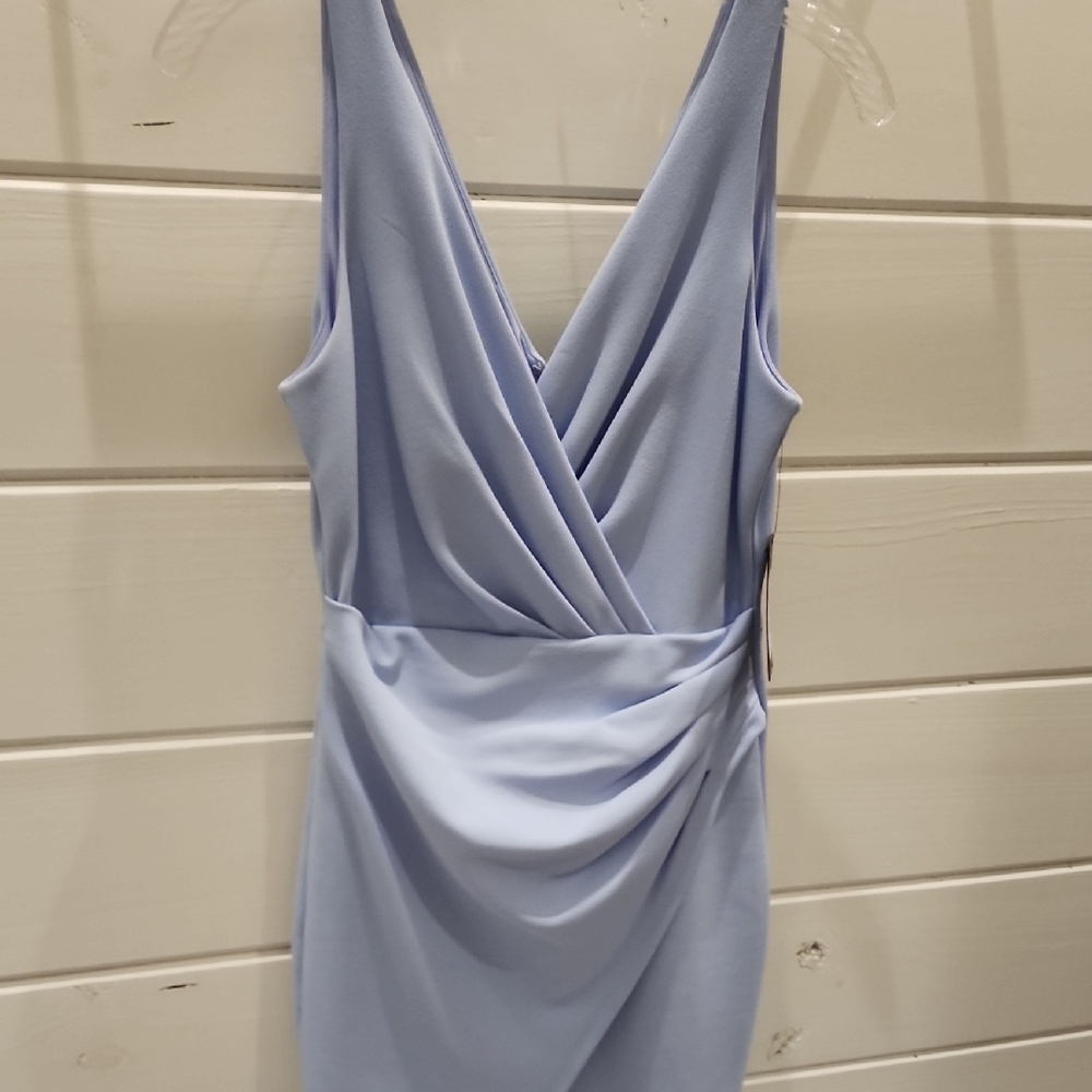 NWT Guess Pale Blue Sleeveless Draped Dress, Women's Size 4